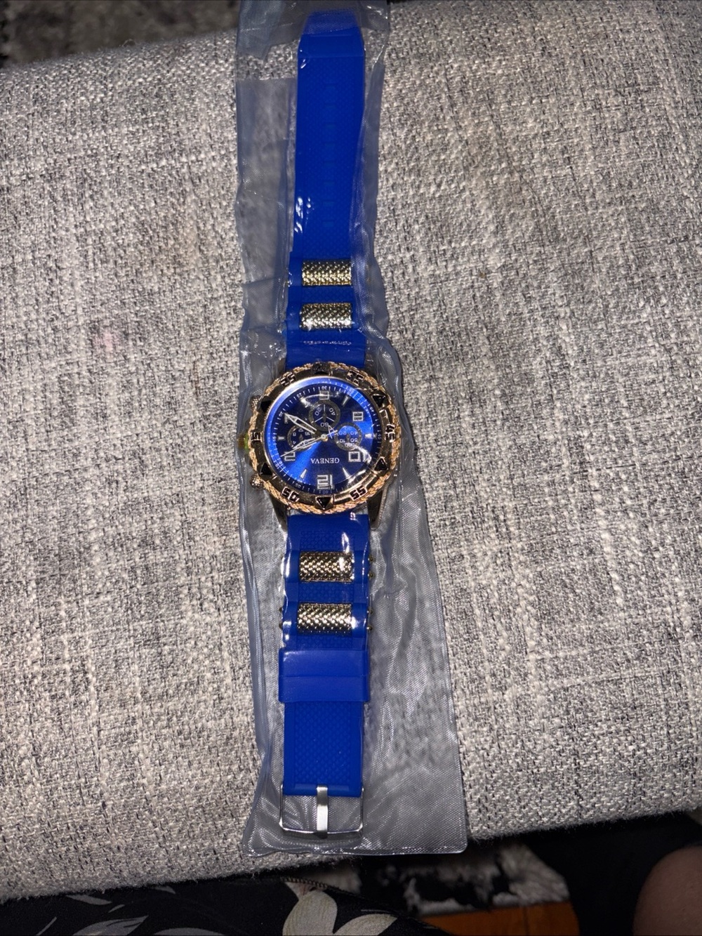 Geneva Blue and Gold Sport Chronograph Watch - Picture 3 of 3